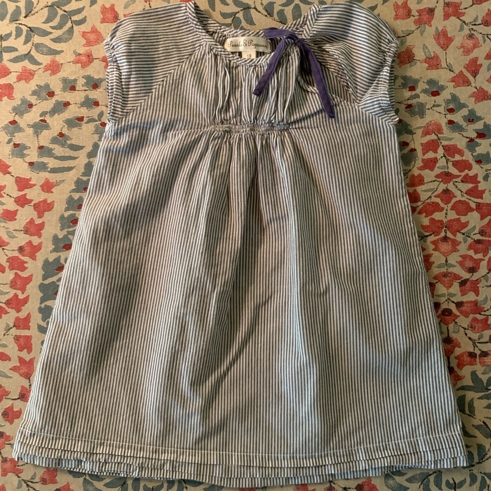 Pearls and popcorn baby girl dress